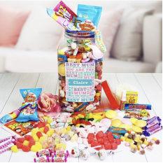 Hampers and Gifts to the UK - Send the Personalised Best Mum Sweet Jar - Large